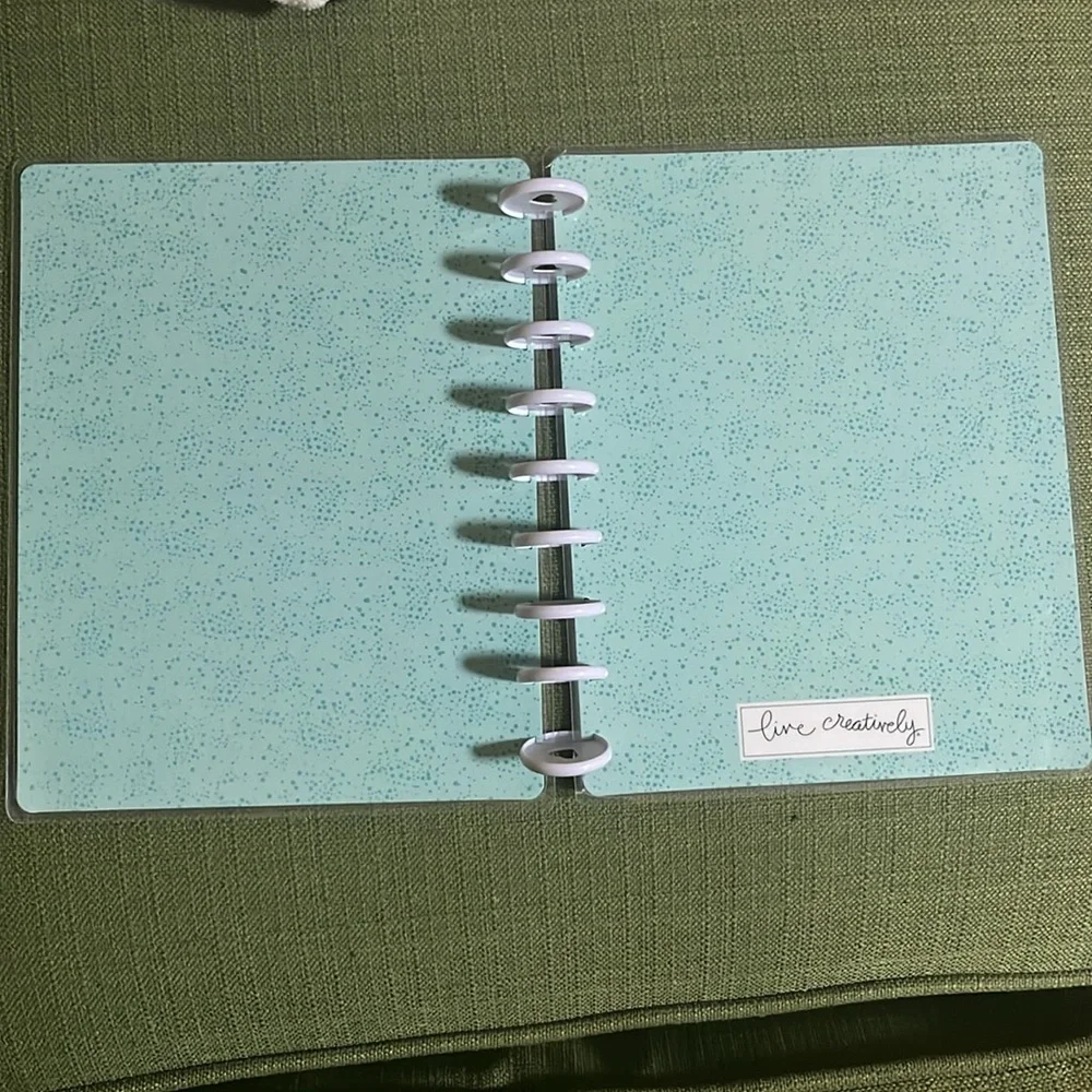 The Happy Planner Floral Striped Planner Cover with White Disk